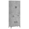 Stylish Highboard Concrete Grey - 69.5x34x180 cm | Hipo Market