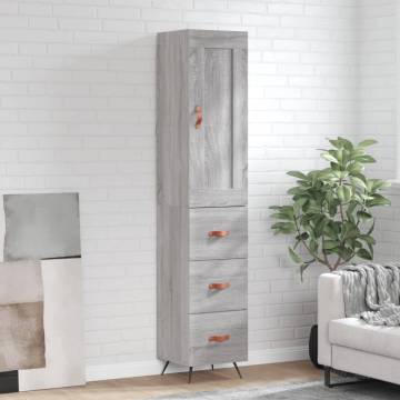 Highboard Grey Sonoma - Stylish Storage Solution | HipoMarket