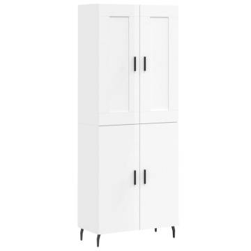 Highboard High Gloss White - Stylish Storage Solution