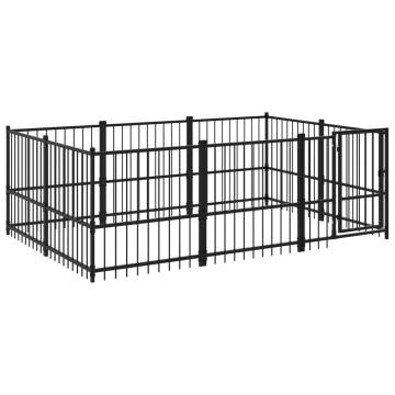 Outdoor Dog Kennel Steel 5.63 m² - Safety & Comfort