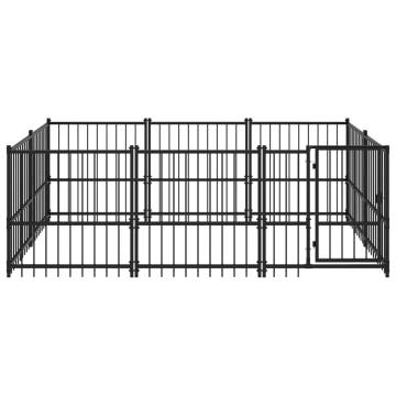 Outdoor Dog Kennel Steel 5.63 m² - Safety & Comfort