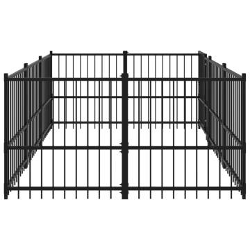 Outdoor Dog Kennel Steel 5.63 m² - Safety & Comfort