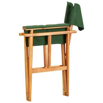 Stylish Director's Chair in Solid Acacia Wood - Green