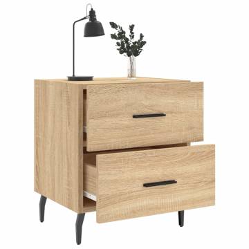 2 pcs Bedside Cabinets in Sonoma Oak - Modern Design