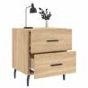 2 pcs Bedside Cabinets in Sonoma Oak - Modern Design