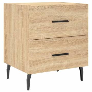 2 pcs Bedside Cabinets in Sonoma Oak - Modern Design