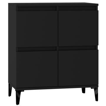 Classic Black Sideboard - 60x35x70 cm Engineered Wood