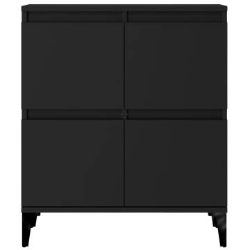 Classic Black Sideboard - 60x35x70 cm Engineered Wood