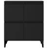 Classic Black Sideboard - 60x35x70 cm Engineered Wood