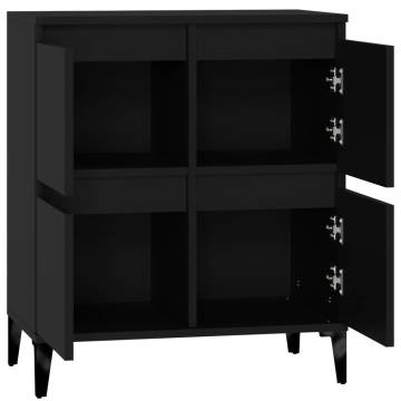 Classic Black Sideboard - 60x35x70 cm Engineered Wood