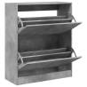 Shoe Cabinet Concrete Grey 80x34x96.5 cm | Hipomarket UK