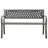 Stylish 125 cm Steel Grey Garden Bench for Your Outdoor Space