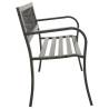 Stylish 125 cm Steel Grey Garden Bench for Your Outdoor Space