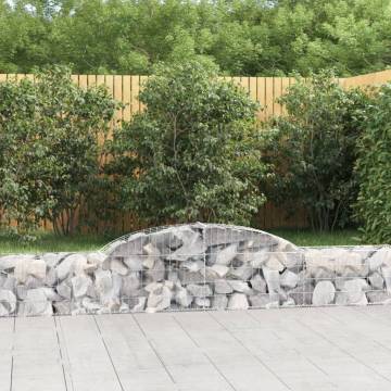 Arched Gabion Baskets - 13 pcs Galvanised Iron | HipoMarket