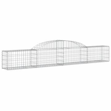 Arched Gabion Baskets - 13 pcs Galvanised Iron | HipoMarket