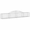 Arched Gabion Baskets - 13 pcs Galvanised Iron | HipoMarket