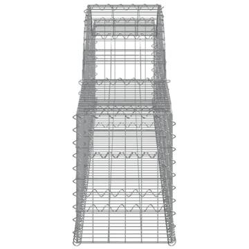 Arched Gabion Baskets - 13 pcs Galvanised Iron | HipoMarket