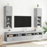 TV Cabinets with LED Lights 2 pcs Concrete Grey 30.5x30x102 cm Colour concrete grey Quantity in Package 2 Height 102 cm Width 30.5 cm 