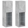 Stylish TV Cabinets with LED Lights - 2 pcs Concrete Grey