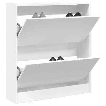 Shoe Cabinet White 80x21x87.5 cm | Space-Saving Storage