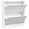 Shoe Cabinet White 80x21x87.5 cm | Space-Saving Storage