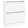 Shoe Cabinet White 80x21x87.5 cm | Space-Saving Storage