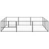 Durable Black Steel Dog Kennel - 9 m² Outdoor Paradise