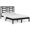 Black Solid Wood Pine Bed Frame 120x200 cm | HipoMarket