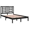 Black Solid Wood Pine Bed Frame 120x200 cm | HipoMarket