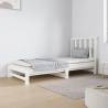 Pull-out Day Bed White 2x(90x190) cm Solid Wood Pine Colour white 