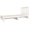 Pull-out Day Bed White Solid Pine 90x190 cm | Hipo Market