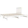 Pull-out Day Bed White Solid Pine 90x190 cm | Hipo Market