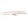 Pull-out Day Bed White Solid Pine 90x190 cm | Hipo Market