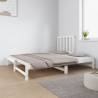 Pull-out Day Bed White Solid Pine 90x190 cm | Hipo Market