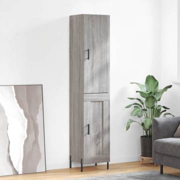 Highboard Grey Sonoma - Stylish Engineered Wood Storage