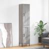 Highboard Grey Sonoma 34.5x34x180 cm Engineered Wood Colour grey sonoma Quantity in Package 1 Model 1 wood door 