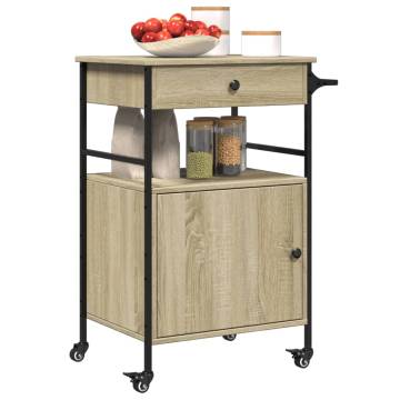 Kitchen Trolley Sonoma Oak - Stylish Storage Solution