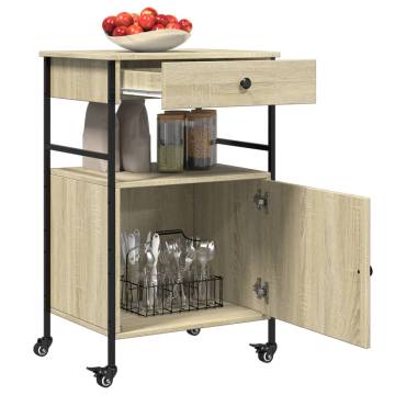 Kitchen Trolley Sonoma Oak - Stylish Storage Solution