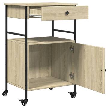 Kitchen Trolley Sonoma Oak - Stylish Storage Solution