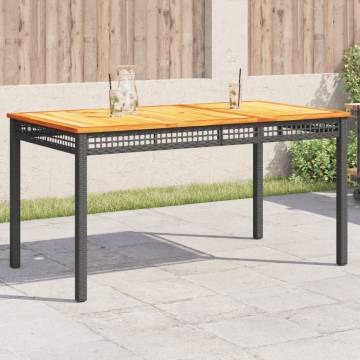 Garden Table Black 140x80 cm | Stylish Outdoor Dining