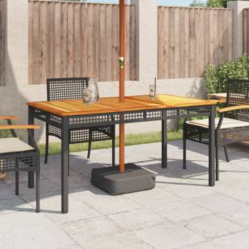 Garden Table Black 140x80 cm | Stylish Outdoor Dining