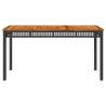 Garden Table Black 140x80 cm | Stylish Outdoor Dining