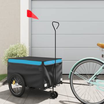 Bike Trailer Black & Blue - 30kg Capacity | HipoMarket