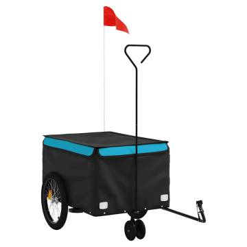 Bike Trailer Black & Blue - 30kg Capacity | HipoMarket