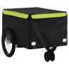 Durable Black and Green Bike Trailer - 30 kg Capacity