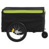 Durable Black and Green Bike Trailer - 30 kg Capacity