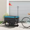 Bike Trailer Black and Blue 45 kg Iron Colour blue Size 137 x 68 x 59 cm 