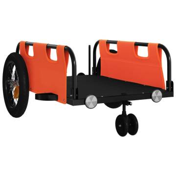 Bike Trailer: Durable Orange Oxford & Iron Design | HipoMarket