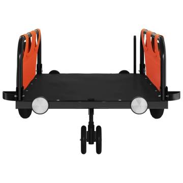 Bike Trailer: Durable Orange Oxford & Iron Design | HipoMarket