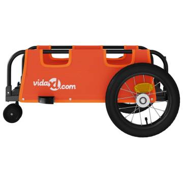 Bike Trailer: Durable Orange Oxford & Iron Design | HipoMarket